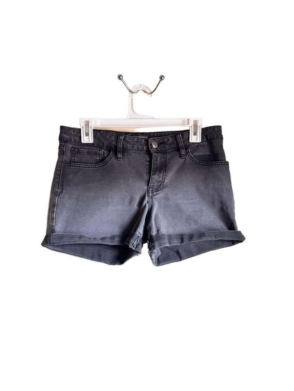 Vans Black Denim Cuffed Jean Shorts Size 7/28